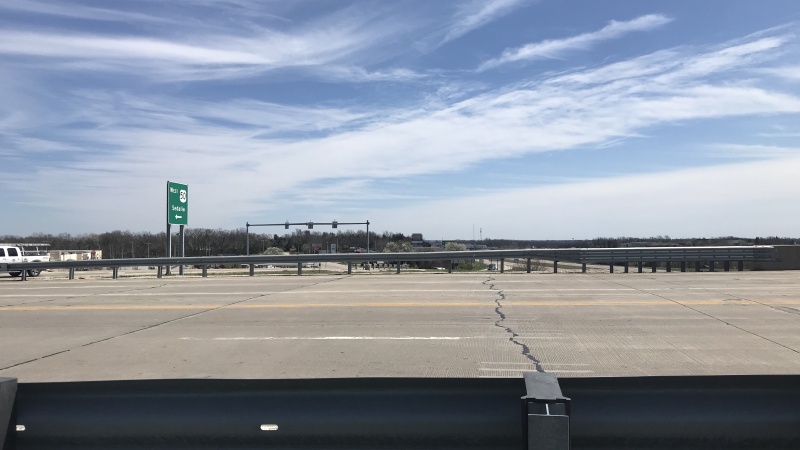 Image of Truman Boulevard overpass bridge in Jefferson City. 