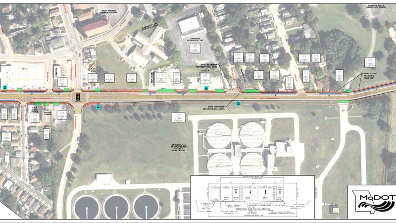 Route 231 conceptual plan Board 4 - Placid to River City Casino Blvd.
