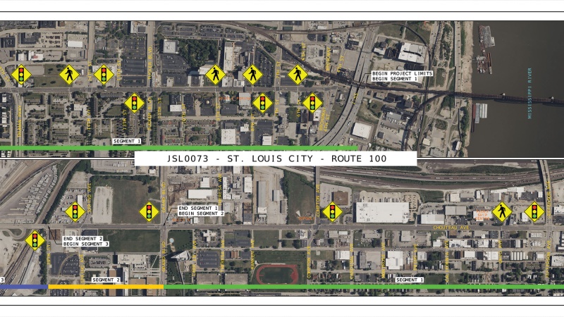 Route 100 in STL existing, I-55 to Vandeventer