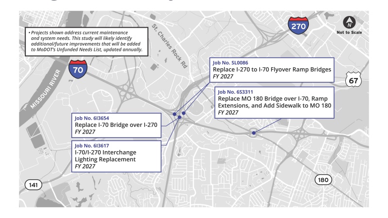 Map showing location of programmed projects