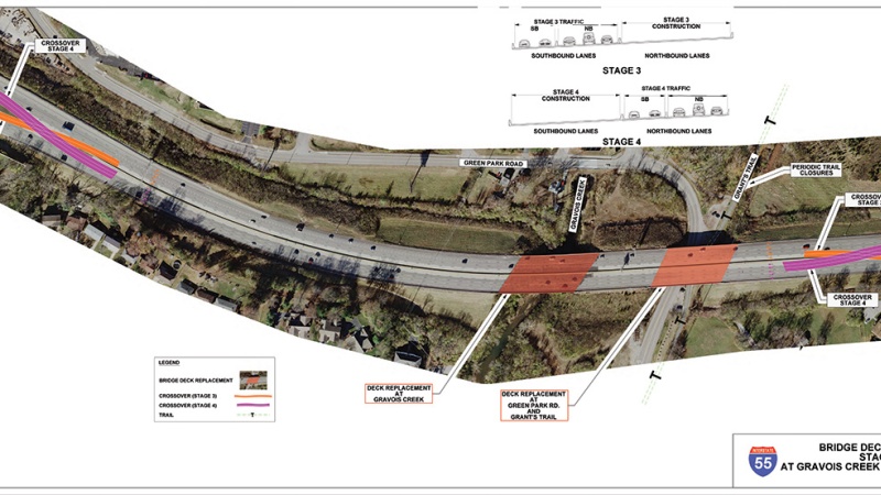 Updated  I-55 corridor map near Gravois Creek