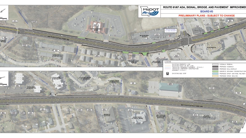 St. Louis Route 61-67 project between Sir Bohrs to North of Christoble