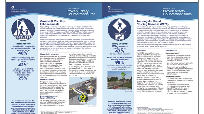 Countermeasures: Crosswalk visibility and Rapid Rectangular Flashing Beacons