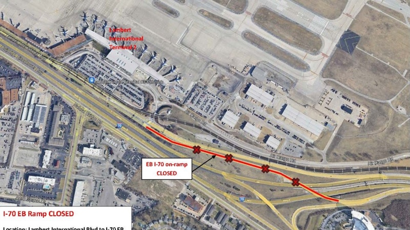 Map showing Lambert Blvd. closure