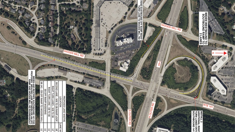Planned updates at Route 141 and I-64 interchange
