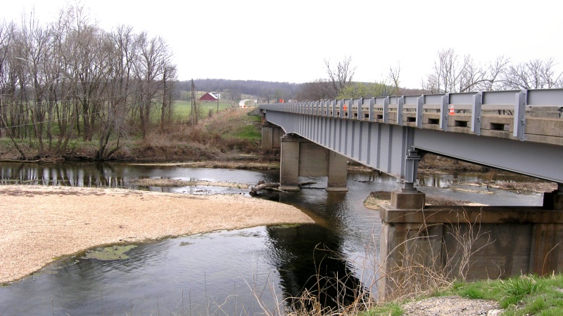Route 43/Elk River bridge looking south