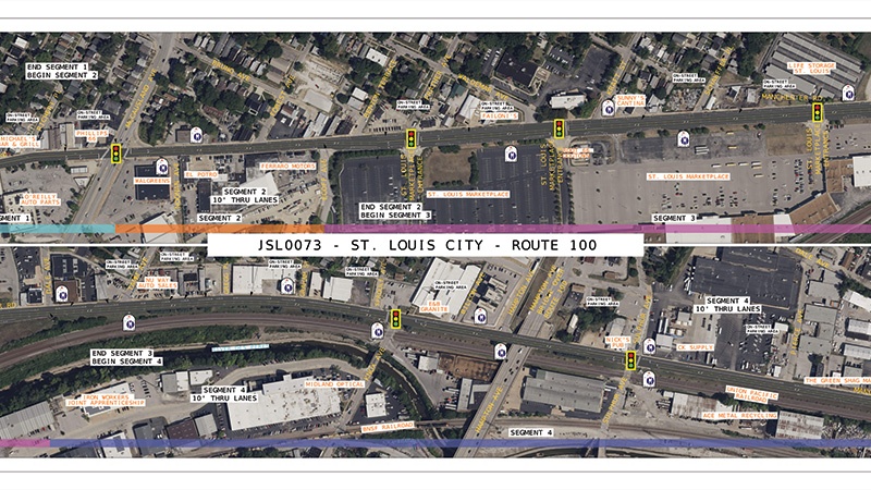 Route 100 in the city conceptual, city limits to Sublette