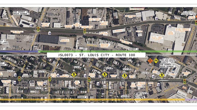 Route 100 in the city conceptual, Sublette to Vandeventer