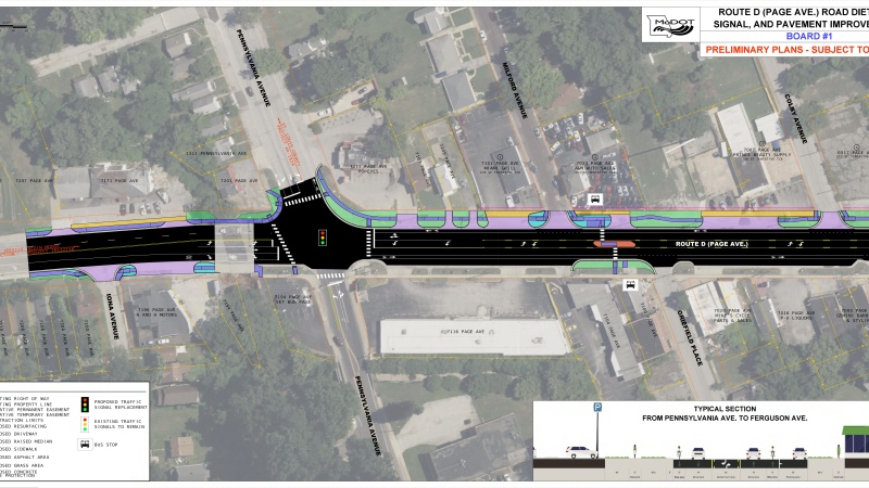 Map outlining proposed updates.
