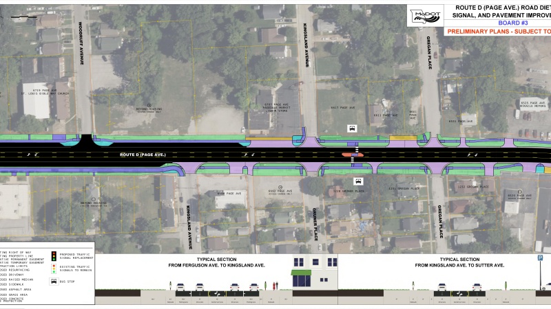 Map outlining proposed updates.