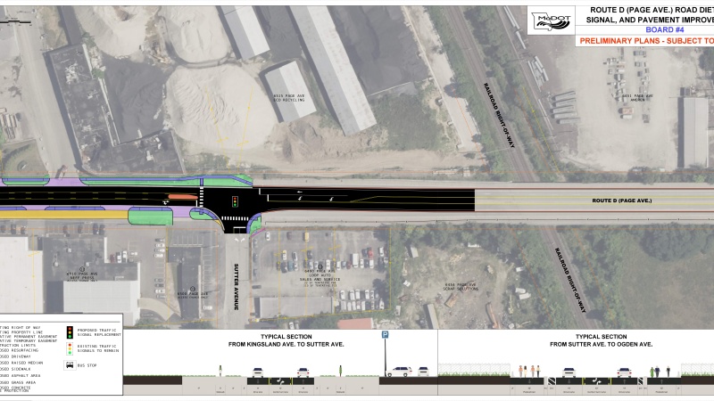 Map outlining proposed updates.