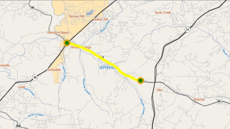 Project Limits Route MM from Route 30 to Buckeye Valley Road 