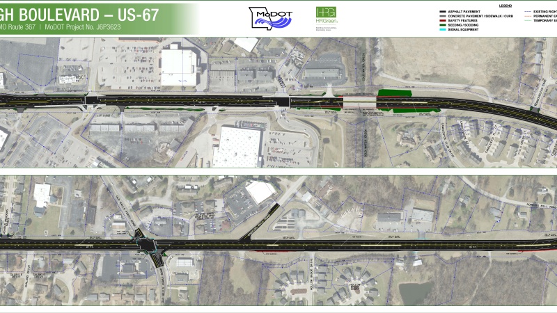 Map outlining areas to be improved
