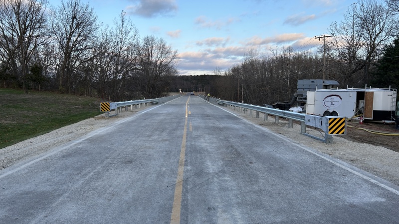 Completed new deck for Route D over North Moreau Creek.