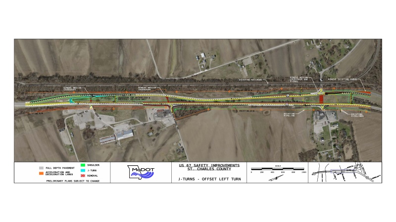 Map showing proposed design.
