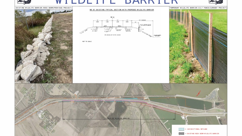 Photo of proposed wildlife barrier