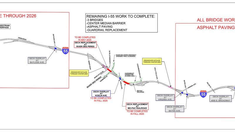 SL: Loughborough/Weber: Current I-55 bridge rehabilitation project