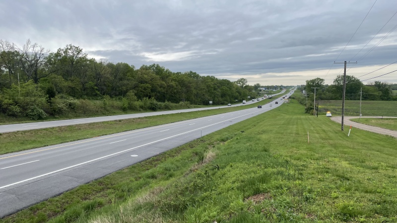4-lane divided highway near Warrensburg