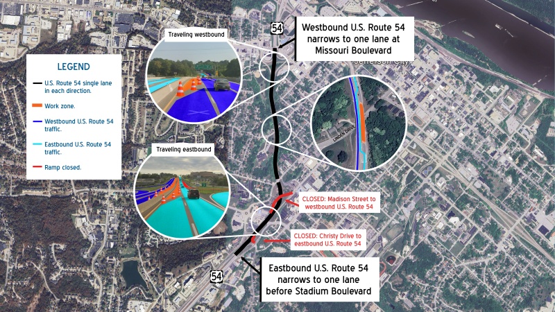 Image depicting current work zone set up.