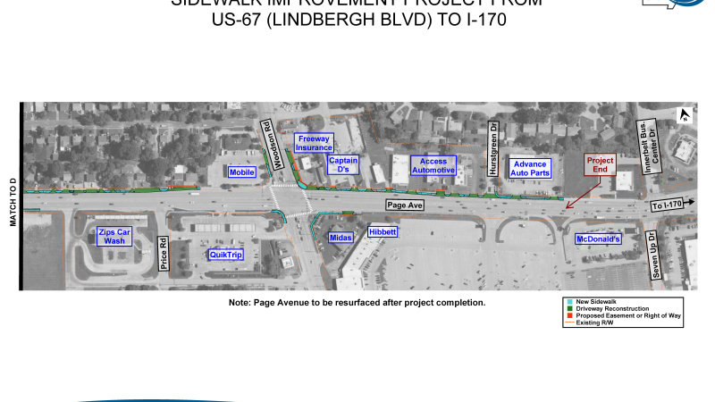 Map Showing Buildings and Where Improvements Will be Made
