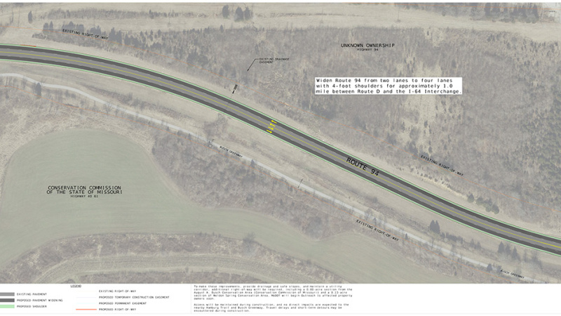  Planned work on central Route 94 as part of the Route D and Route 94 project in St. Charles County