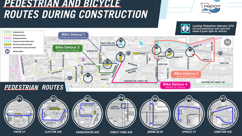 Board 10: Bike and pedestrian detour routes