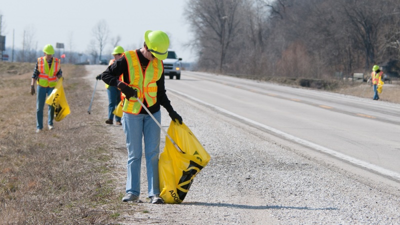Adopters cleaning highway