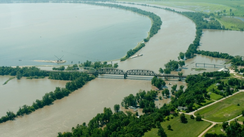 A flooded Missouri plain