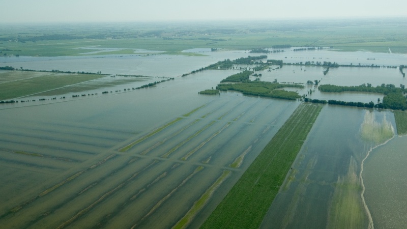 a flooded plain