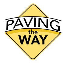 Paving the Way yellow Road sign Logo
